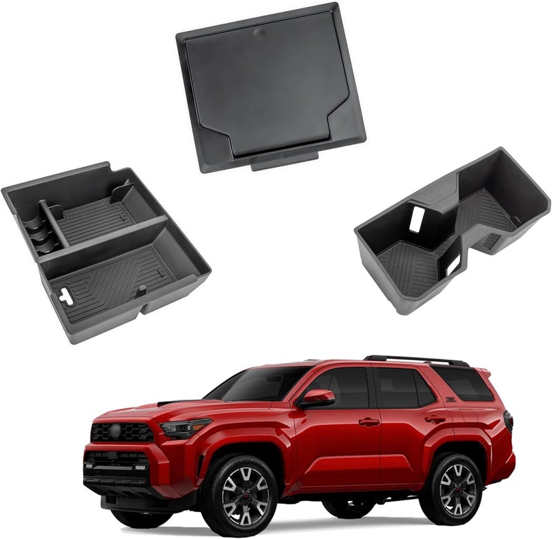 Sinminou Center Console Organizer Compatible with 2025-2026 Toyota 4Runner (6th Gen) Interior Accessories, Cup Holder, Armrest Organizer Tray and Hidden Storage Box - Image 1